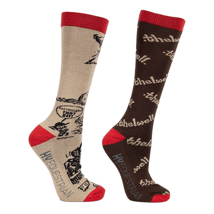 Hy Equestrian Thelwell Collection Comic Chaos Socks (Pack of 2) image 1